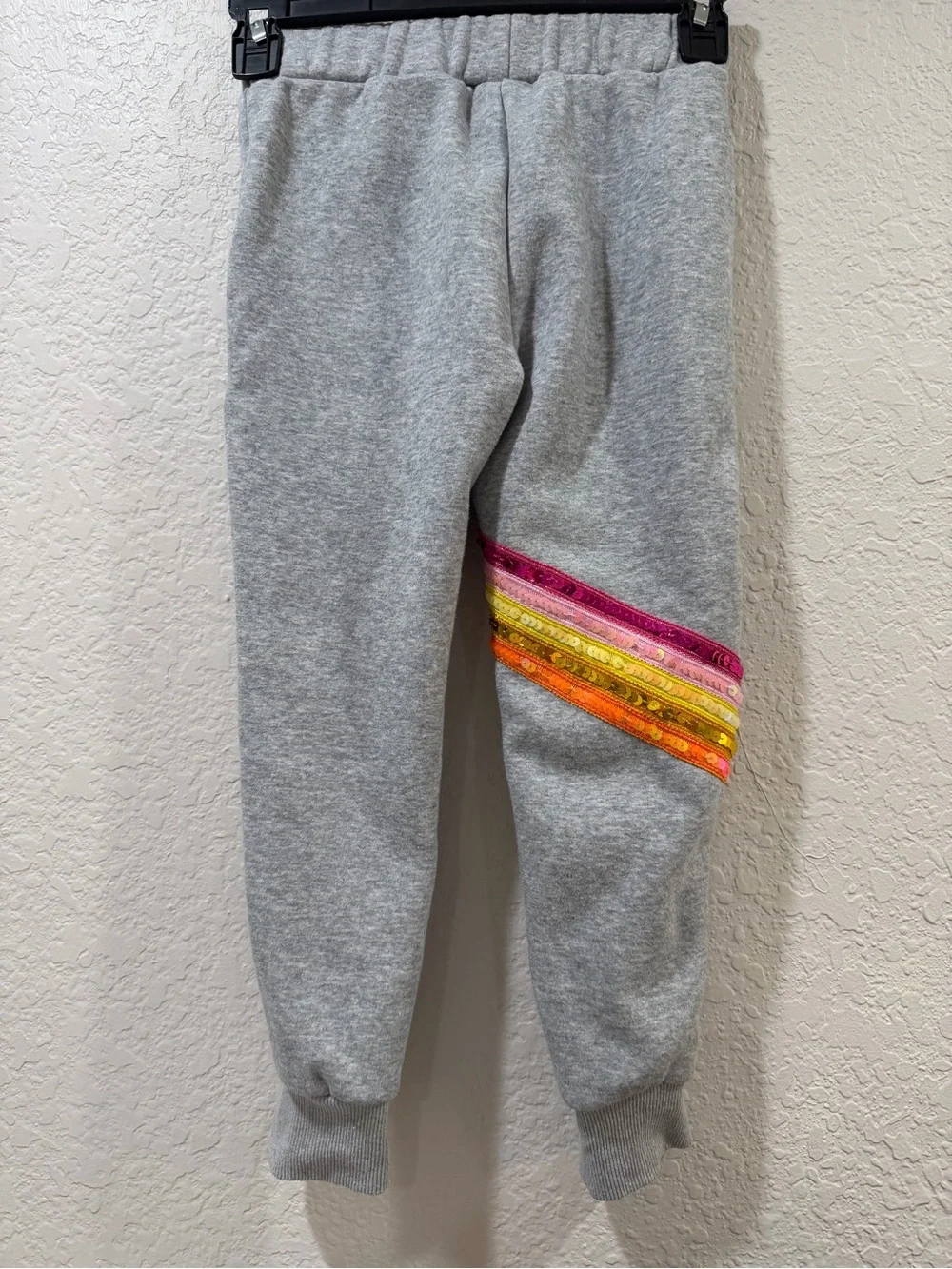 Lola + The Boys Wonder Woman Grey Sequin Jogger Pant Size 6